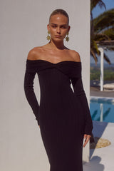 AIRILIE MIDI DRESS - BLACK
