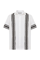 BROOKS SHIRT - WHITE/BLACK