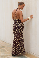 DOLORIS LOW WAIST MAXI SKIRT - SALMA SPOTS