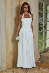ABIGAIL SQUARE NECK MAXI DRESS - IVORY