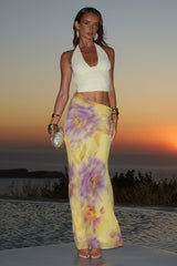 ALEXIS HALTER CUT OUT MAXI DRESS - SURI YELLOW