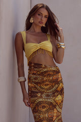 ALZONA CUTOUT MAXI DRESS - MAGNOLIA MANGO