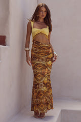 ALZONA CUTOUT MAXI DRESS - MAGNOLIA MANGO