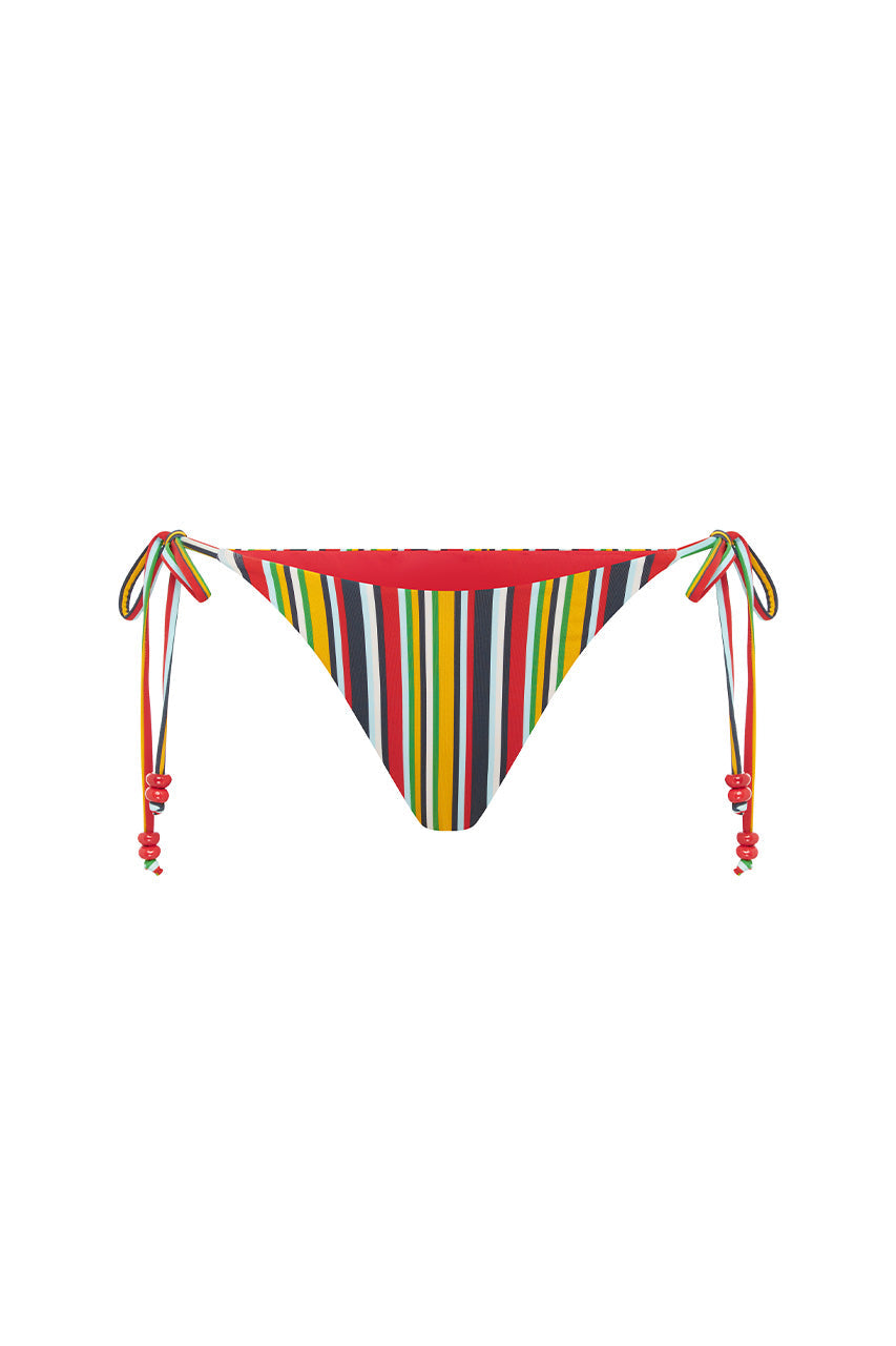 AMOREE SIDE TIE BIKINI BOTTOM - XYLA STRIPE