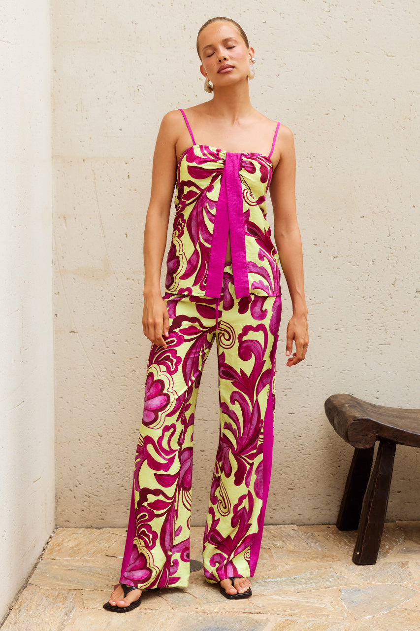 CATRIONA STRAIGHT LEG PANT - GEORGIA PINK