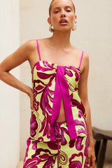 CATRIONA SPLIT FRONT TOP - GEORGIA PINK