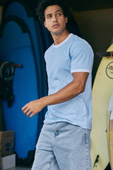 CAYDEN FITTED T-SHIRT - SKY BLUE