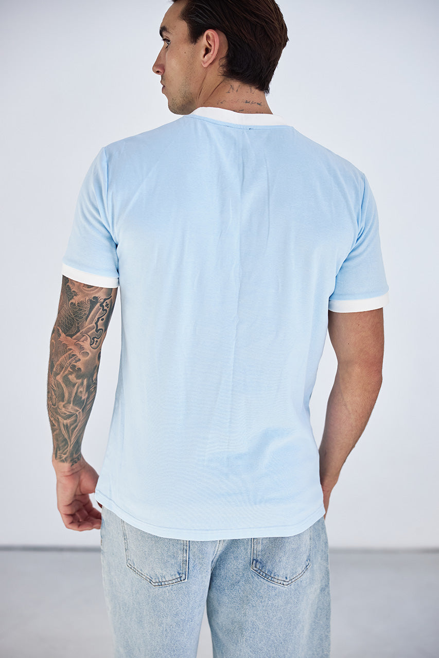 CAYDEN FITTED T-SHIRT - SKY BLUE