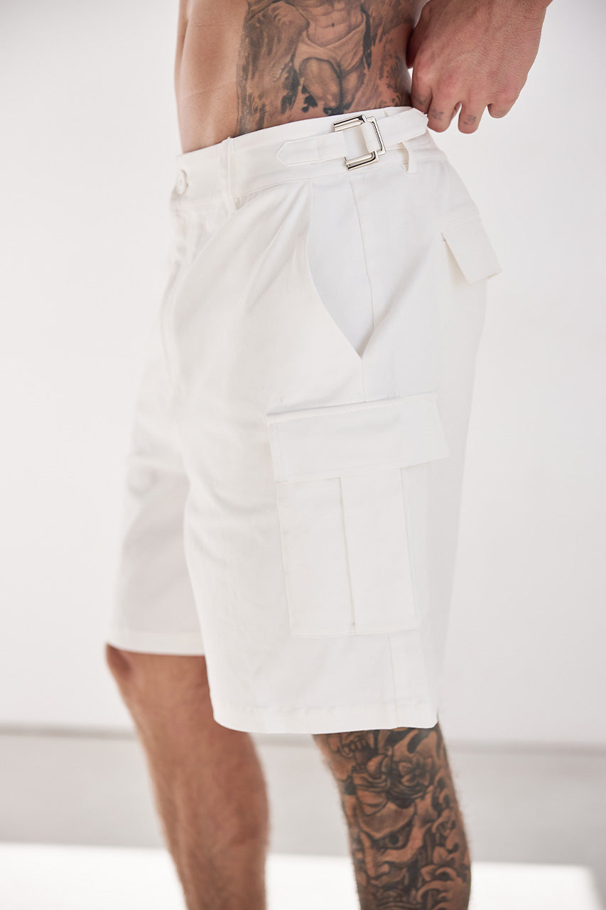 DAX CARGO SHORTS - WHITE