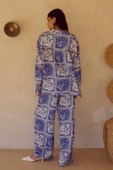 ELKA PALAZZO PANT - HAVANNA NAVY