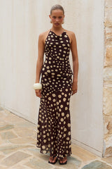 DOLORIS LOW WAIST MAXI SKIRT - SALMA SPOTS